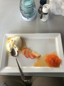 A plate of food on a table - Breakfast