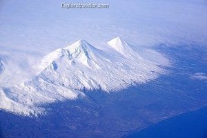 Flug über Katmai National Park and Preserve in Alaska