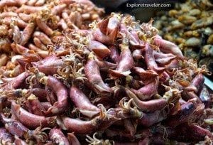 Dried cuttlefish snacks at the coastal markets in Keelung Taiwan