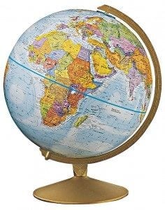 Globe highlighting international travel destinations and geographical features, relevant to ExploreTraveler's travel and culinary insights.
