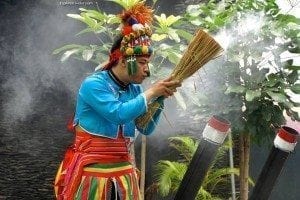 Bamboo cannon demonstration by the ‪‎indigenous peoples of ‪‎Taiwan