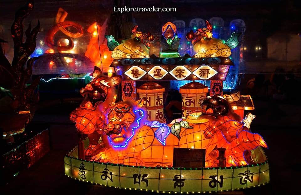 Kaohsiung Lantern Festival sa tabi ng Love River sa Taiwan