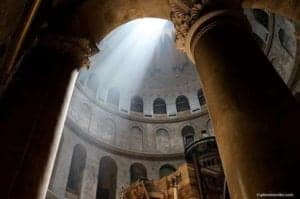 Christians Experience Holy Week In Jerusalem - A close up of a church - Church of the Holy Sepulchre