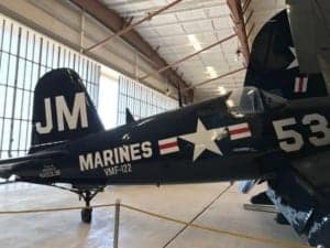 A large air plane on display - Aircraft