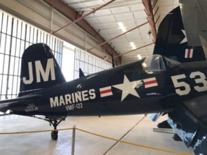 A large air plane on display - Grumman F8F Bearcat