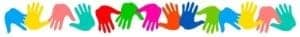 Colorful handprints in various shades representing diversity and creativity, related to ExploreTraveler's travel insights and cultural experiences.