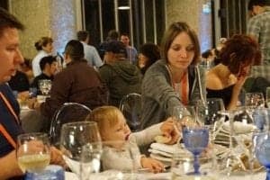 ExploreTraveler at SteemFest Lisbon Portugal 2017 #5 - A group of people sitting at a table - Lunch