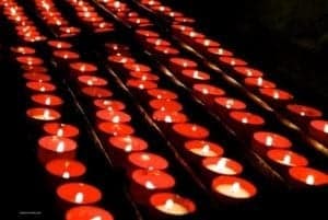 Exploring Sé de Lisboa Cathedral In Lisbon Portugal - A close up of a red light - Lisbon Cathedral