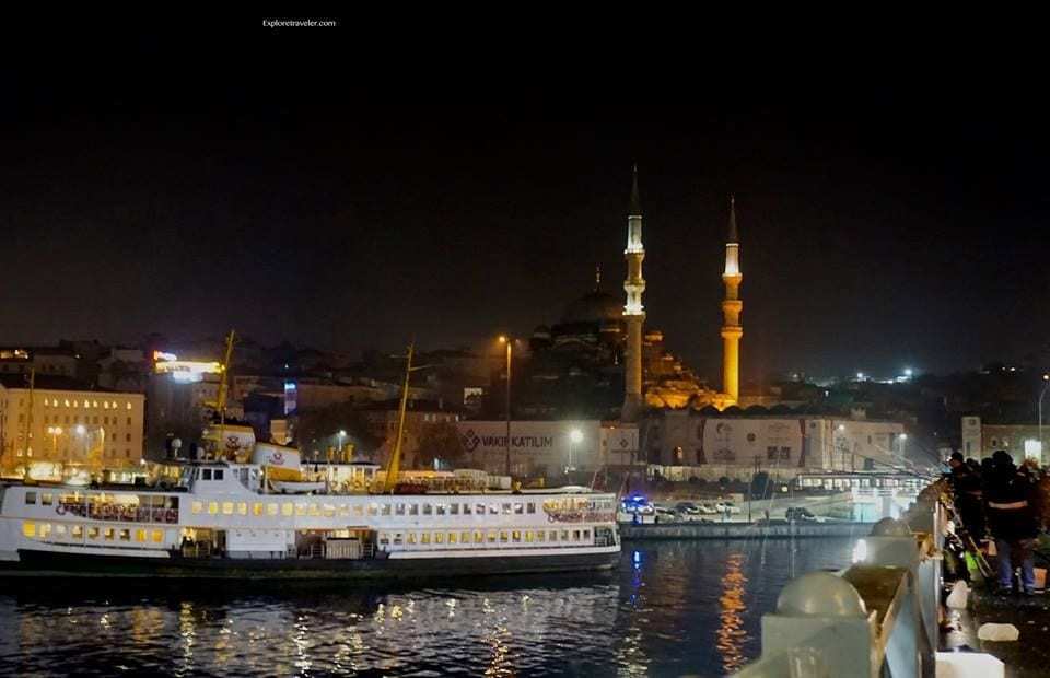 伊斯坦布尔土耳其在晚上