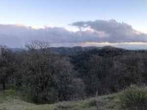 Scenic view of a forested landscape under a cloudy sky, highlighting nature's beauty for travel enthusiasts.
