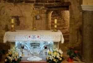 The Church Of The Annunciation In Nazareth, Israel - A vase of flowers on a table - Basilica of the Annunciation