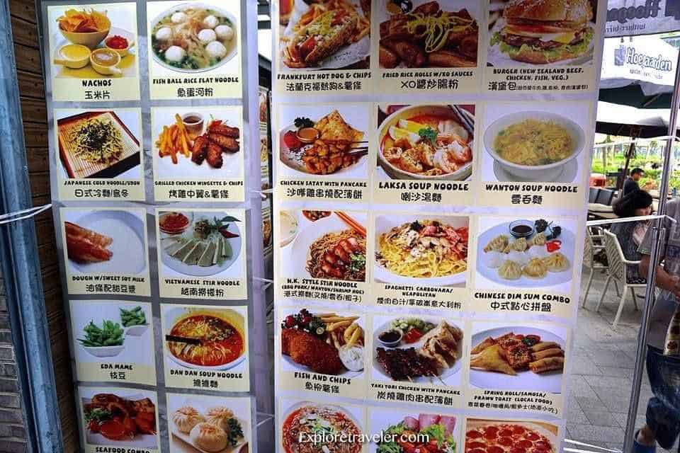 A Food Menu At Stanley Market 