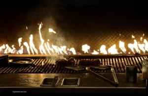 Steak sizzling