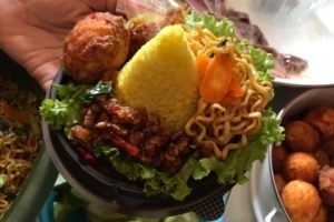 Exploring Majalengka Indonesia Indonesian yellow turmeric rice