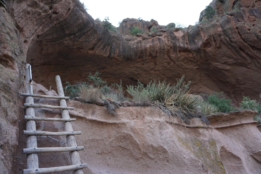 final ladder in the alcove house bandelier national park
