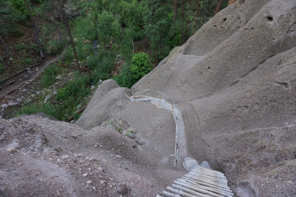 Blick auf den unteren Beginn des Leiteraufstiegs