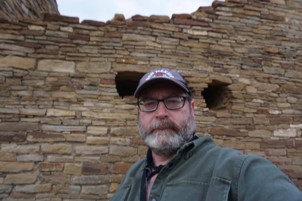 Pandemic End 2022 1 John Gentry at Chaco Culture National Historical Park Pueblo Bonito Ruins