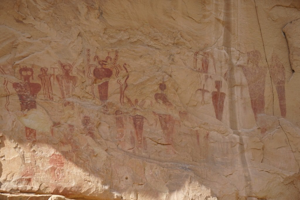 Petroglyphs dari Utah Sego Canyon