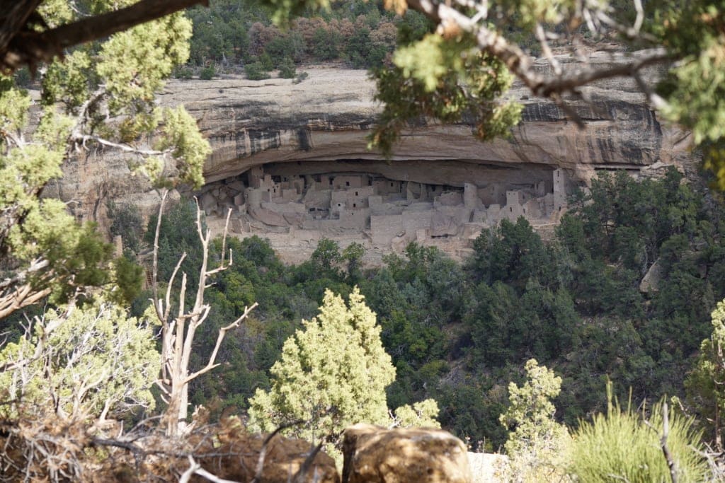 Kota tersembunyi Pueblo kuno Mesa Verde Colorado