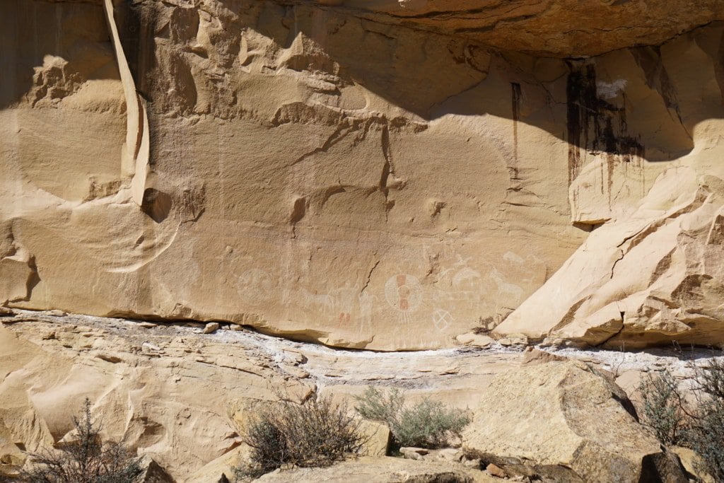 Ute-Leute-Petroglyphen im Sego Canyon Utah