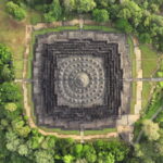 Top view of Budhist temple