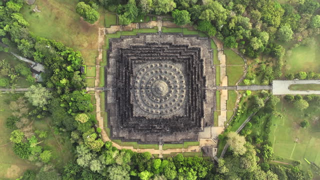 Top view of Budhist temple