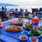 Open air dining with sea view