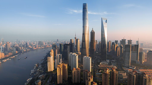 Shanghai building top view