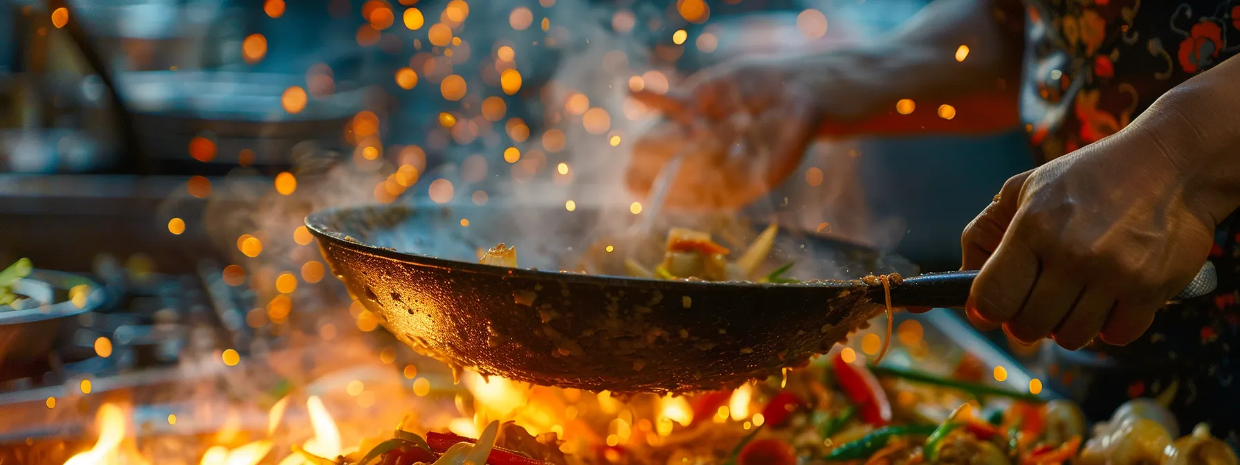 a person cooking traditional dishes in chiang mai.