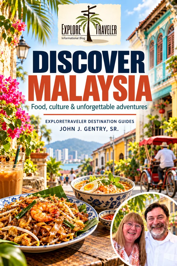 Discover Malaysia — ExploreTraveler book cover, John J. Gentry, Sr.