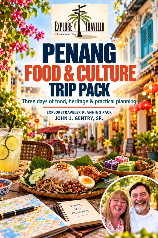 ExploreTraveler Penang Food and Culture Trip Pack cover by John J. Gentry