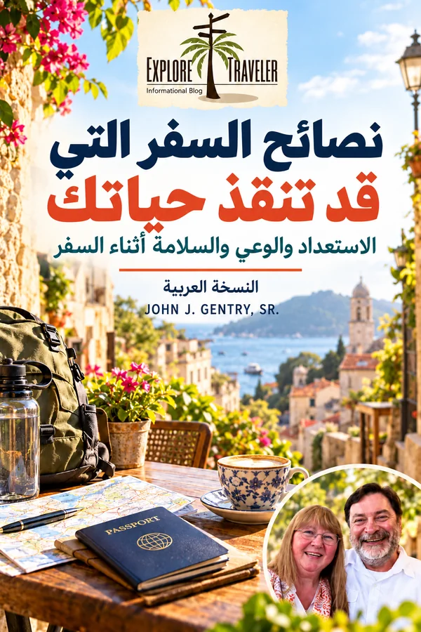 نصائح السفر التي قد تنقذ حياتك — غلاف ExploreTraveler — John J. Gentry, Sr.