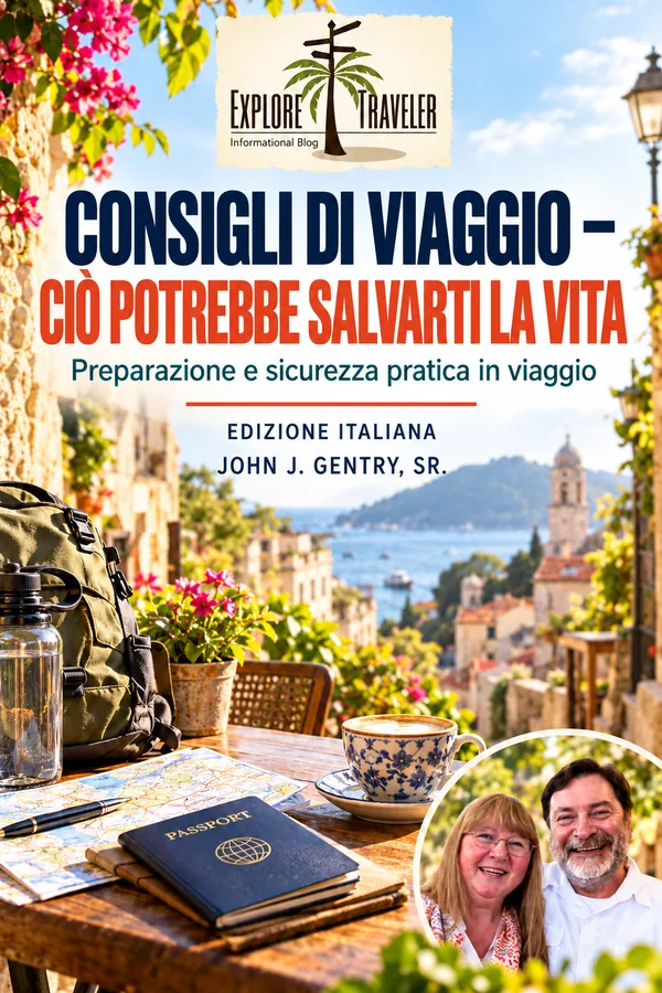 Consigli di viaggio — Ciò potrebbe salvarti la vita — copertina ExploreTraveler, John J. Gentry, Sr.