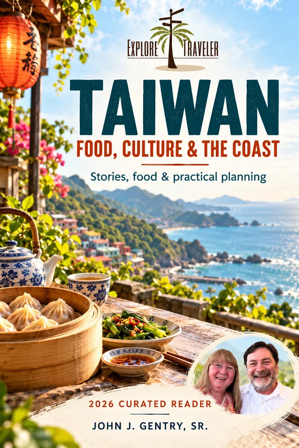 Taiwan: Food, Culture & the Coast — ExploreTraveler reader cover, John J. Gentry, Sr.